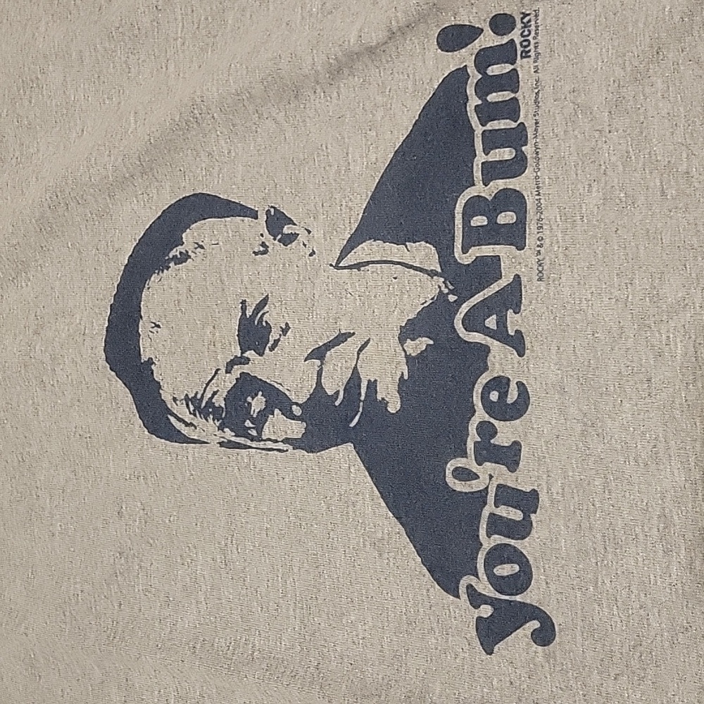 Rocky Themed Gray Graphic Men's T-Shirt